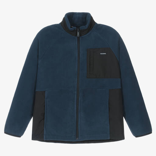 Mayoral Nukutavake-Boys Navy Blue Fleece Zip-Up Top | Childrensalon Outlet