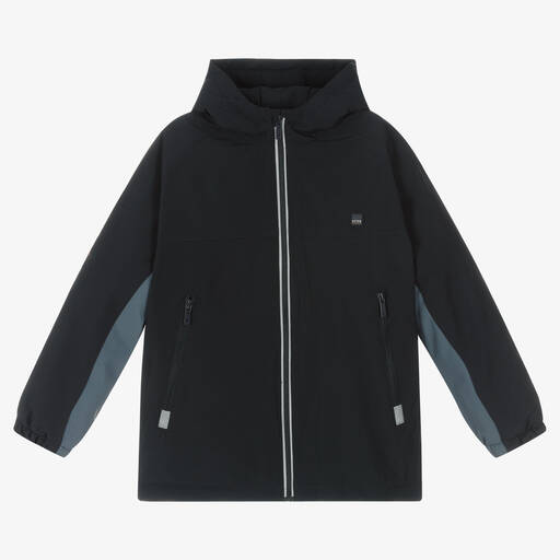 Mayoral Nukutavake-Boys Navy Blue Hooded Jacket | Childrensalon Outlet