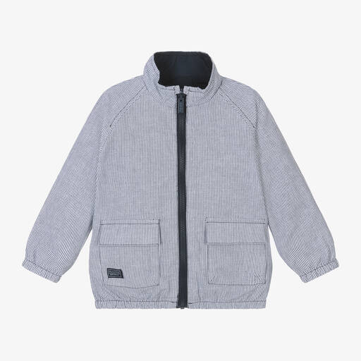 Mayoral-Boys Navy Blue Reversible Windbreaker Jacket | Childrensalon Outlet