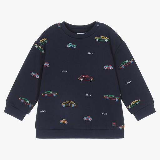 Mayoral-Boys Navy Blue Sweatshirt | Childrensalon Outlet