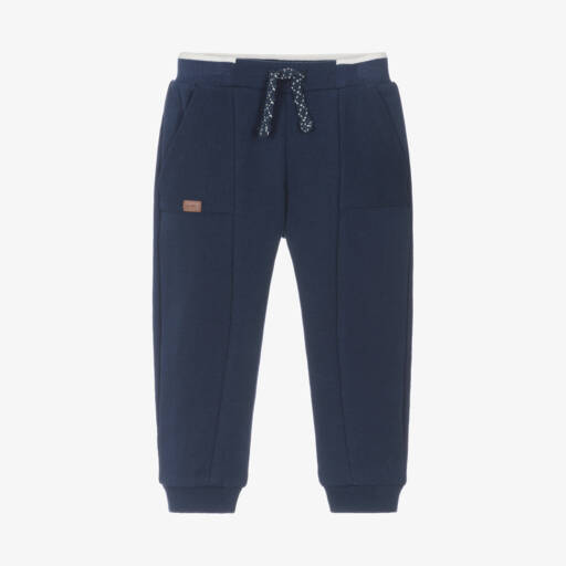 Mayoral Newborn-Boys Navy Cotton Lounge Trousers | Childrensalon Outlet