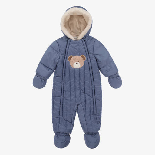 Mayoral-Boys Navy Quilted Snowsuit | Childrensalon Outlet
