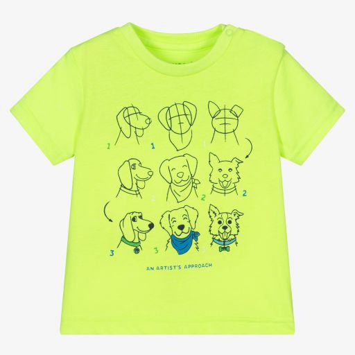 Mayoral-Boys Neon Green Cotton T-Shirt | Childrensalon Outlet
