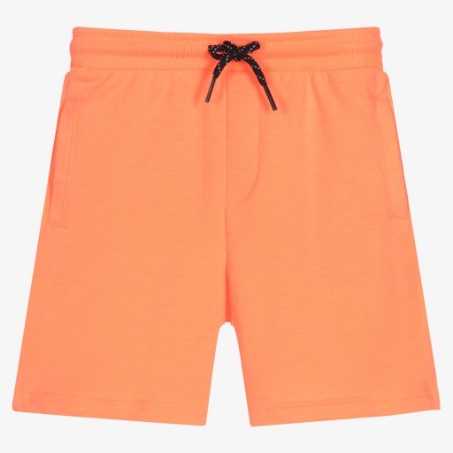 Mayoral-Boys Neon Orange Cotton Shorts | Childrensalon Outlet