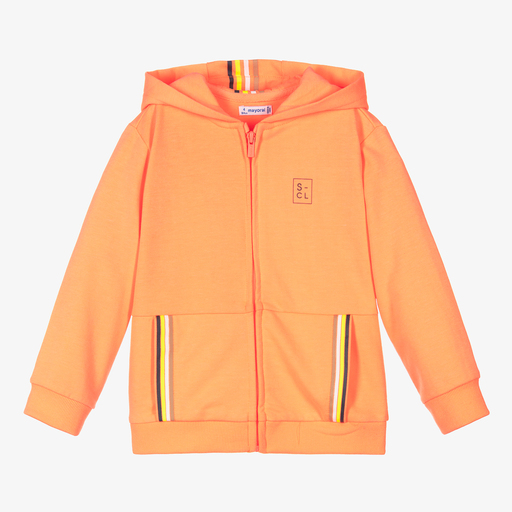 Mayoral-Boys Neon Orange Zip-Up Top | Childrensalon Outlet
