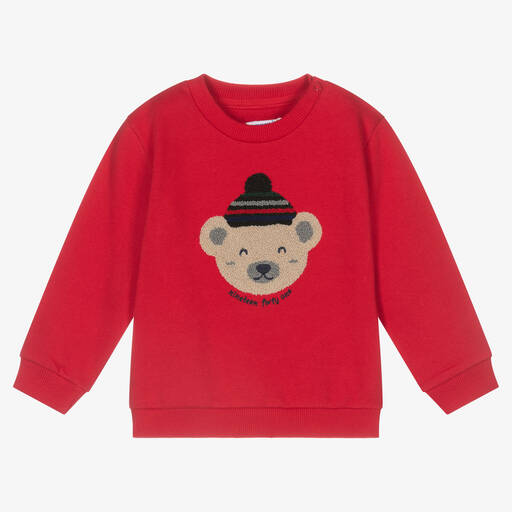 Mayoral-Boys Red Cotton Sweatshirt | Childrensalon Outlet