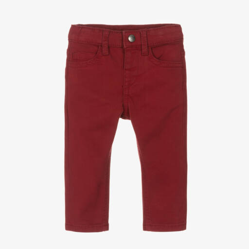 Mayoral-Boys Scarlet Tailored Cotton Trousers | Childrensalon Outlet