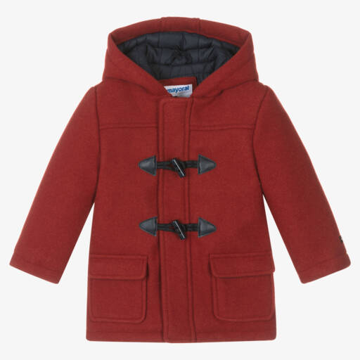 Mayoral-Красный дафлкот с капюшоном | Childrensalon Outlet