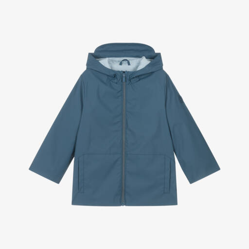 Mayoral-Boys Sky-Blue Hooded Waterproof Jacket | Childrensalon Outlet