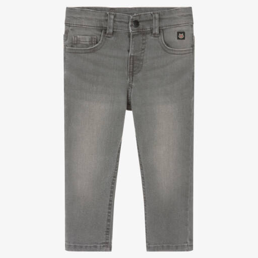 Mayoral-Boys Slim Grey Denim Trousers | Childrensalon Outlet