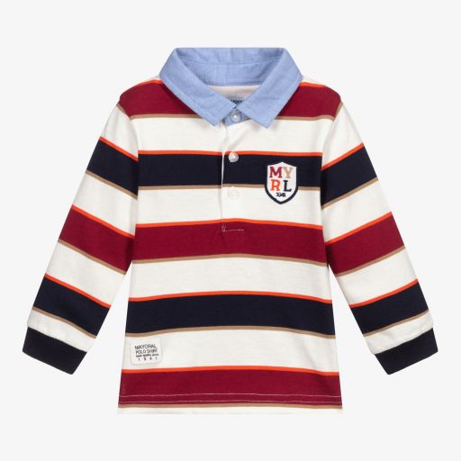 Mayoral-Gestreiftes Poloshirt aus Jersey (J) | Childrensalon Outlet