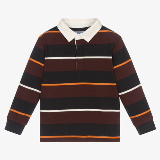 Mayoral-Boys Striped Rugby Shirt | Childrensalon Outlet