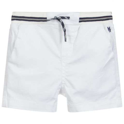 Mayoral-Boys White Cotton Shorts | Childrensalon Outlet