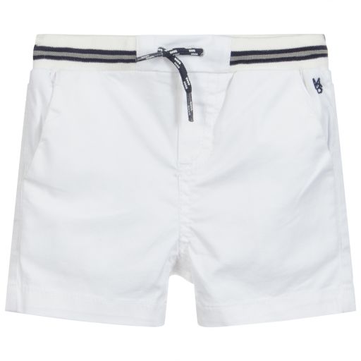 Mayoral-Weiße Baumwollshorts für Jungen | Childrensalon Outlet