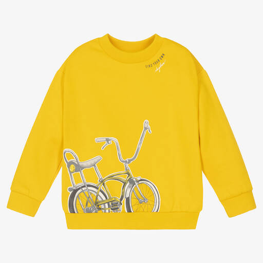 Mayoral-Boys Yellow Cotton Sweatshirt | Childrensalon Outlet