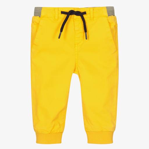 Mayoral-Boys Yellow Jogger Trousers | Childrensalon Outlet