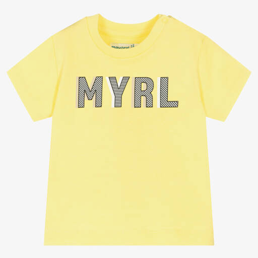 Mayoral-Желтая футболка для мальчиков | Childrensalon Outlet