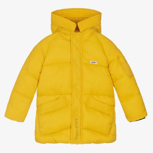 Mayoral-Boys Yellow Puffer Coat | Childrensalon Outlet