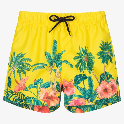 Mayoral-Boys Yellow Swim Shorts | Childrensalon Outlet