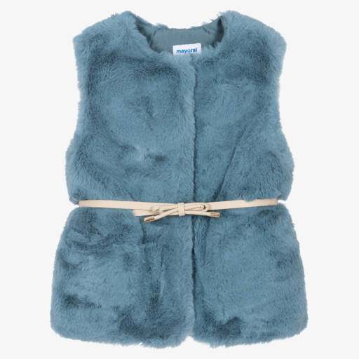 Mayoral-Голубой жилет из искусственного меха | Childrensalon Outlet