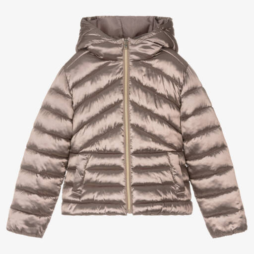 Mayoral-Коричневый пуховик с металлическим отливом | Childrensalon Outlet