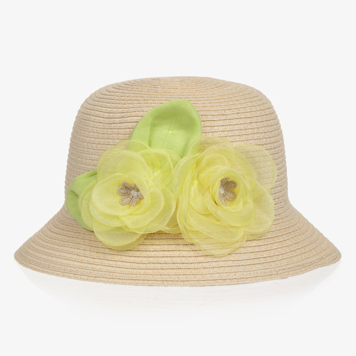 Mayoral-Girls Beige Straw Hat | Childrensalon Outlet