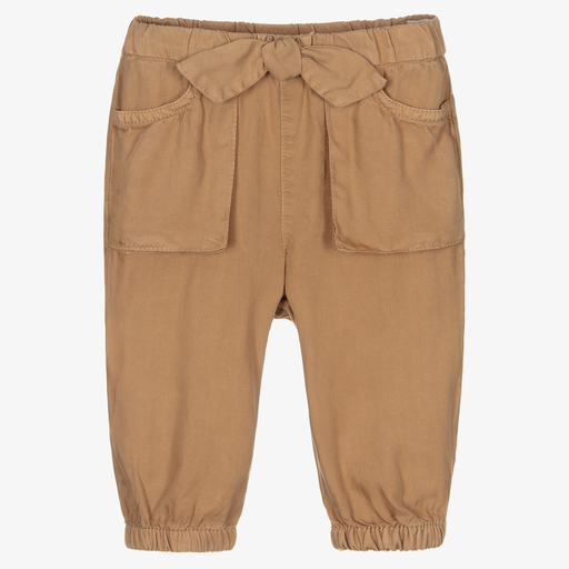 Mayoral-Girls Beige Twill Trousers | Childrensalon Outlet