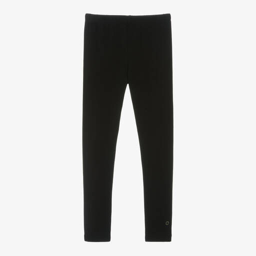 Mayoral-Girls Black Cotton Leggings | Childrensalon Outlet