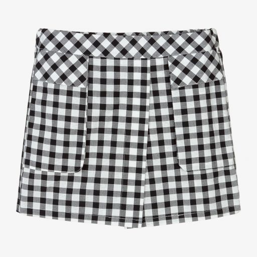 Mayoral-Girls Black Gingham Skort | Childrensalon Outlet