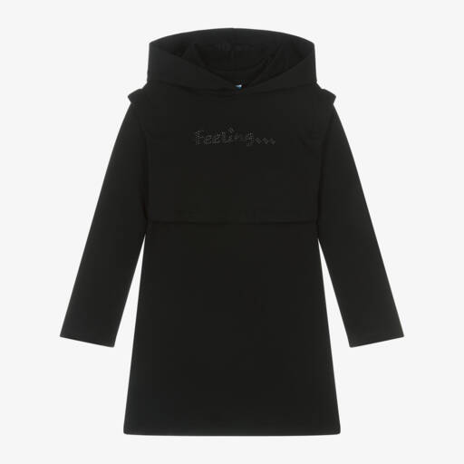 Mayoral-Girls Black Hooded Jersey Ensemble | Childrensalon Outlet