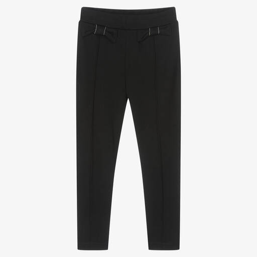 Mayoral-Girls Black Jersey Trousers | Childrensalon Outlet