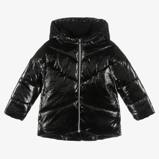 Mayoral-Girls Black Puffer Jacket | Childrensalon Outlet