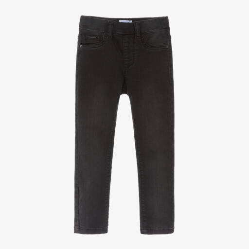 Mayoral-Girls Black Stretch Denim Leggings | Childrensalon Outlet