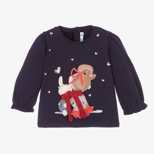 Mayoral-Синий хлопковый топ для девочек | Childrensalon Outlet