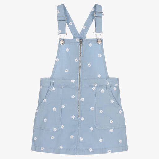 Mayoral-Girls Blue Denim Pinafore Dress | Childrensalon Outlet