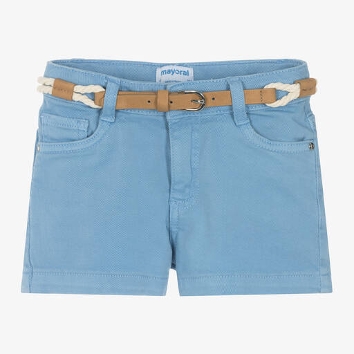 Mayoral-Girls Blue Denim Shorts | Childrensalon Outlet