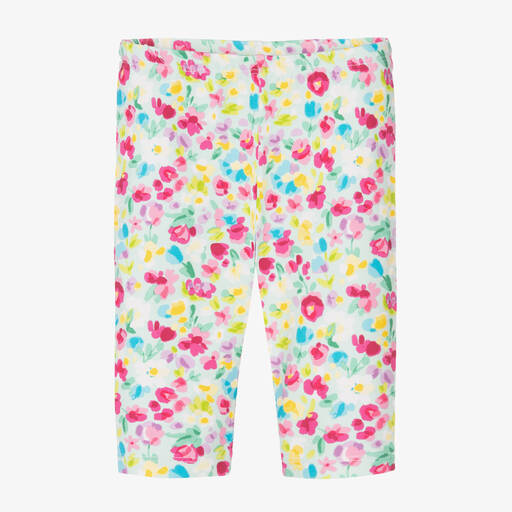 Mayoral-Girls Blue Floral Print Leggings | Childrensalon Outlet