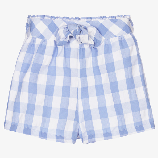 Mayoral-Blaue Shorts mit Vichy-Karos (M) | Childrensalon Outlet