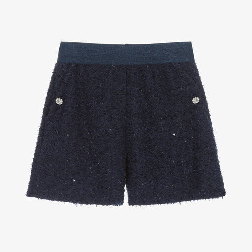 Mayoral-Blaue Paillettenshorts für Mädchen | Childrensalon Outlet