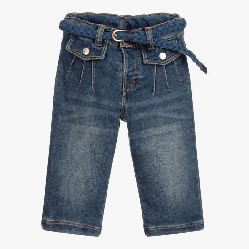 Mayoral-Jeans droit bleu Fille | Childrensalon Outlet