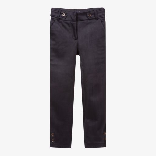 Mayoral-Girls Blue Twill Trousers | Childrensalon Outlet