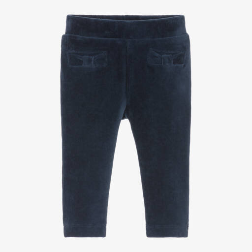 Mayoral-Girls Blue Velvety Cord Trousers | Childrensalon Outlet