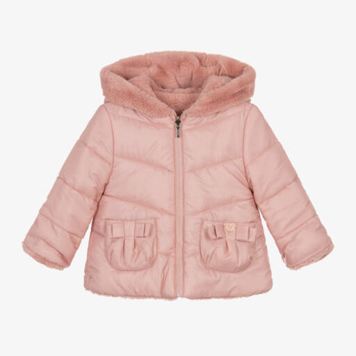 Mayoral-Girls Blush Reversible Jacket | Childrensalon Outlet