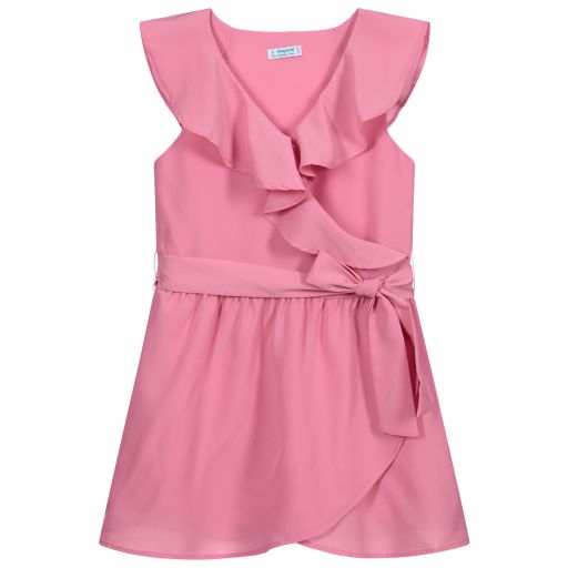 Mayoral-Girls Bright Pink Playsuit | Childrensalon Outlet