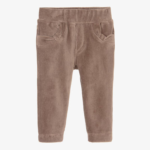 Mayoral-Girls Brown Velour Trousers | Childrensalon Outlet