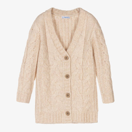 Mayoral-Girls Cable Knit Cardigan | Childrensalon Outlet
