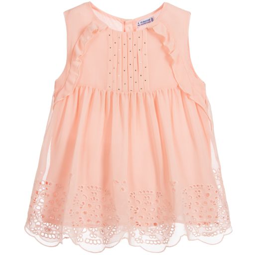 Mayoral-Girls Chiffon Studded Blouse | Childrensalon Outlet