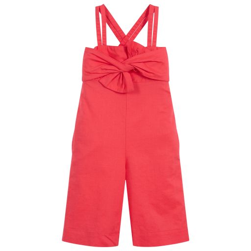 Mayoral-Girls Coral Pink Jumpsuit | Childrensalon Outlet