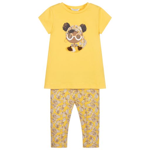 Mayoral-Girls Cotton Leggings Set | Childrensalon Outlet