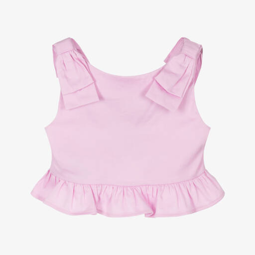 Mayoral-Girls Cotton Sateen Bow Blouse | Childrensalon Outlet